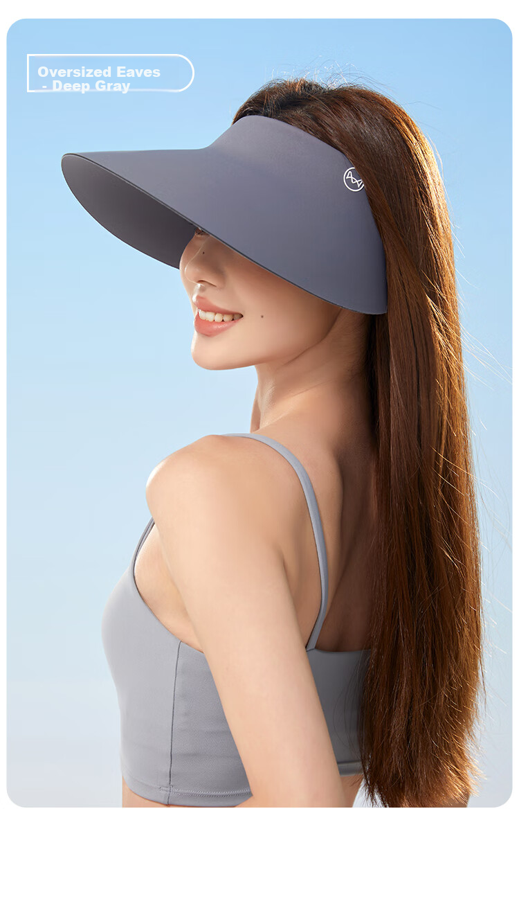 MiiOW Sun Protection Hat for Women, UV-Resistant Seamless Visor Hat, Foldable Wide Brim Sunhat for Summer 2026 24