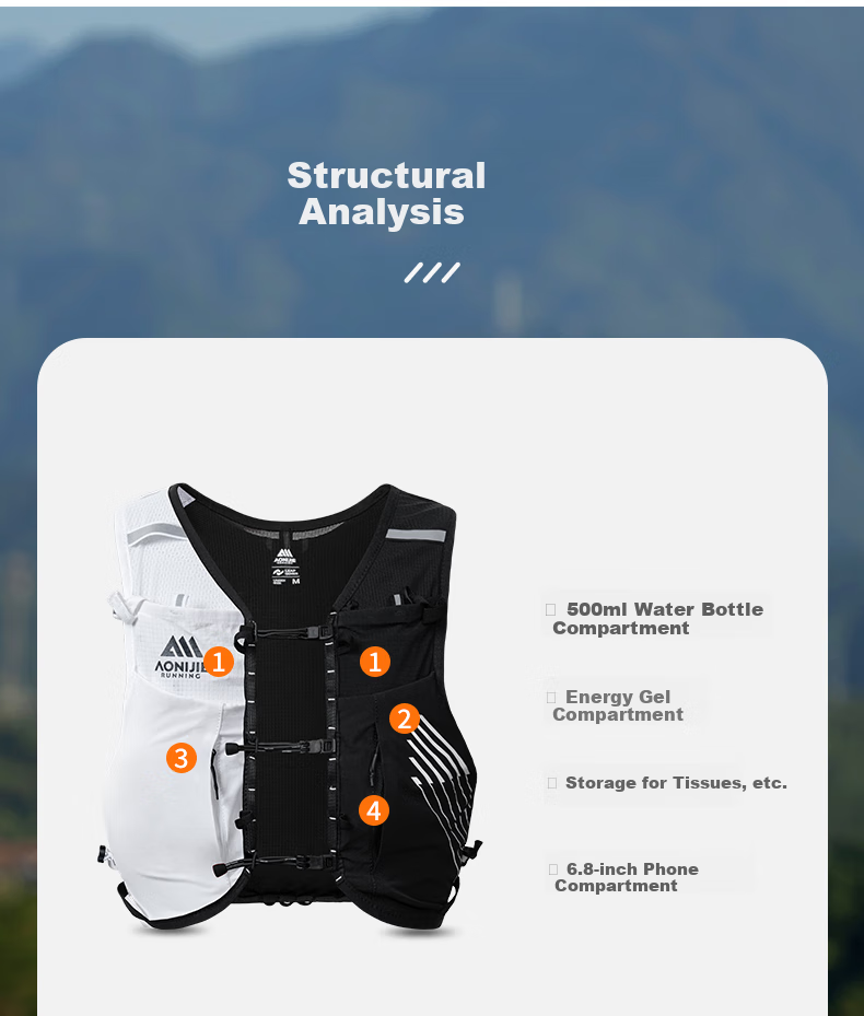 AONIJIE Trail Backpack for Men And Women, Running Backpack, Hiking Mountaineering Hydration Pack, Breathable Lightweight Marathon Backpack 12