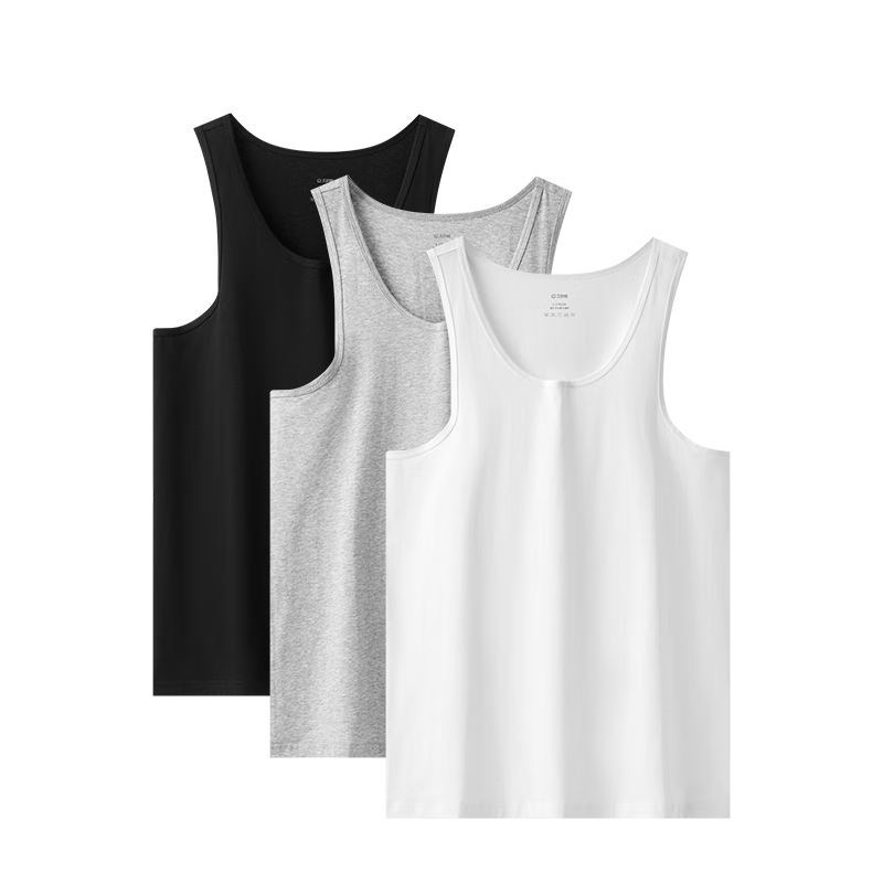 Jingshuran Cotton, Men's Antibacterial Pure Cotton Sweat-Absorbing Breathable Tank Top Undershirt, Mixed Colors, 2XL, Back-To Seaso