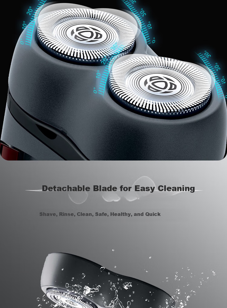 PHILIPS Electric Shaver, Men's Rotary Razor, Imported Dual-Blade Classic Portable, New Year Gift for Boyfriend Or Father, Battery-Powered PQ206/18 5