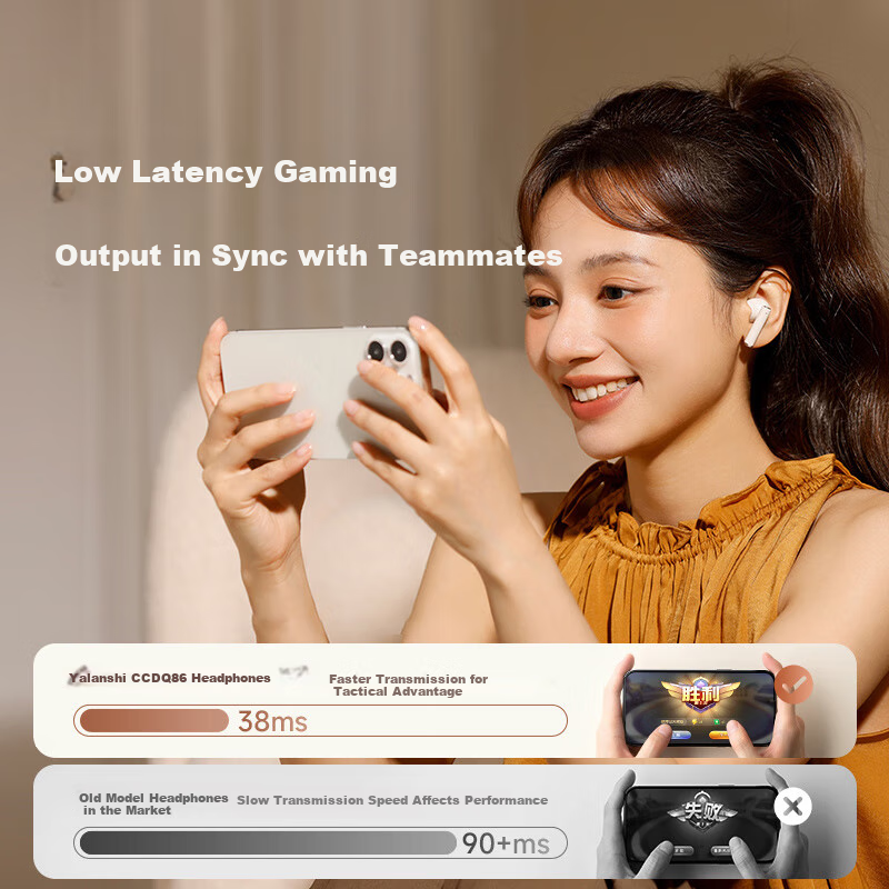 雅兰仕（EARISE）【柏林音效】复古相机款深度降噪超长续航半入耳式真无线运动跑步专用蓝牙耳机Q86 棕