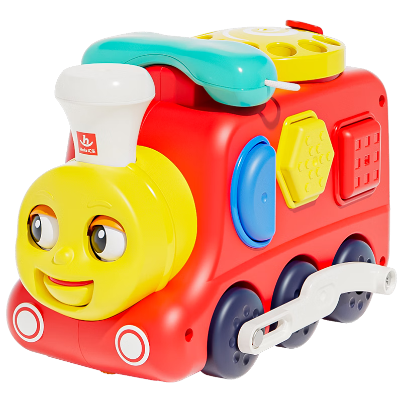 HUILE TOYS Early Education Electric Train with Sound And Light, Toy for Infants 1-3 Years Old, Shape Recognition, ABS Material, Baby Birthday Gift