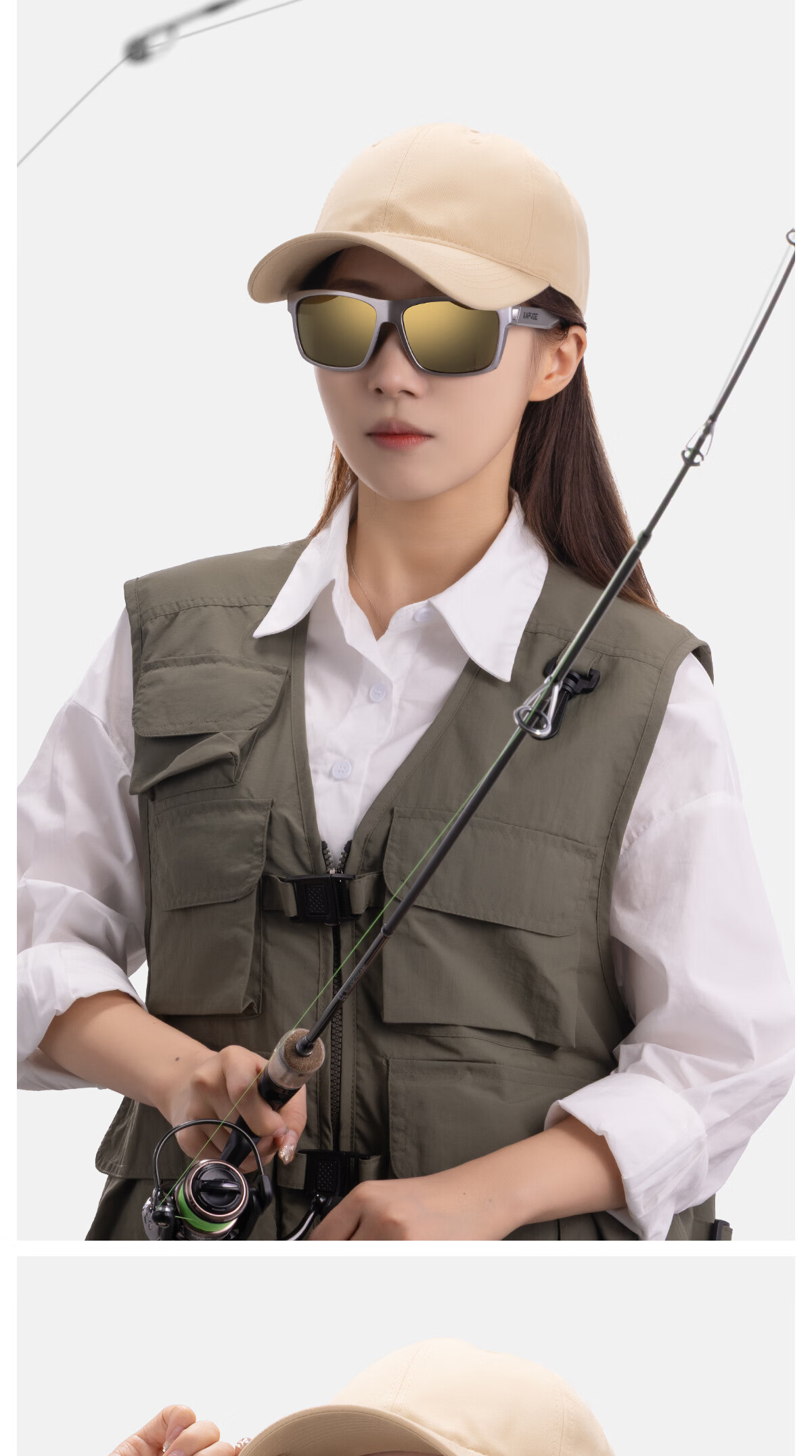 KAPVOE Fishing Goggles, High-Definition Polarized Anti-Glare UV Protection Sunglasses, Specially Designed for Float Fishing 15