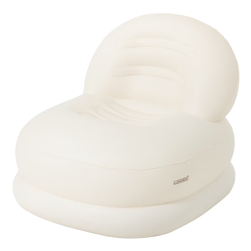 LUING BOX Camping Box Dolphin Inflatable Sofa Outdoor Portable Built-in Pump PVC Sofa Cocoa Egg Milk