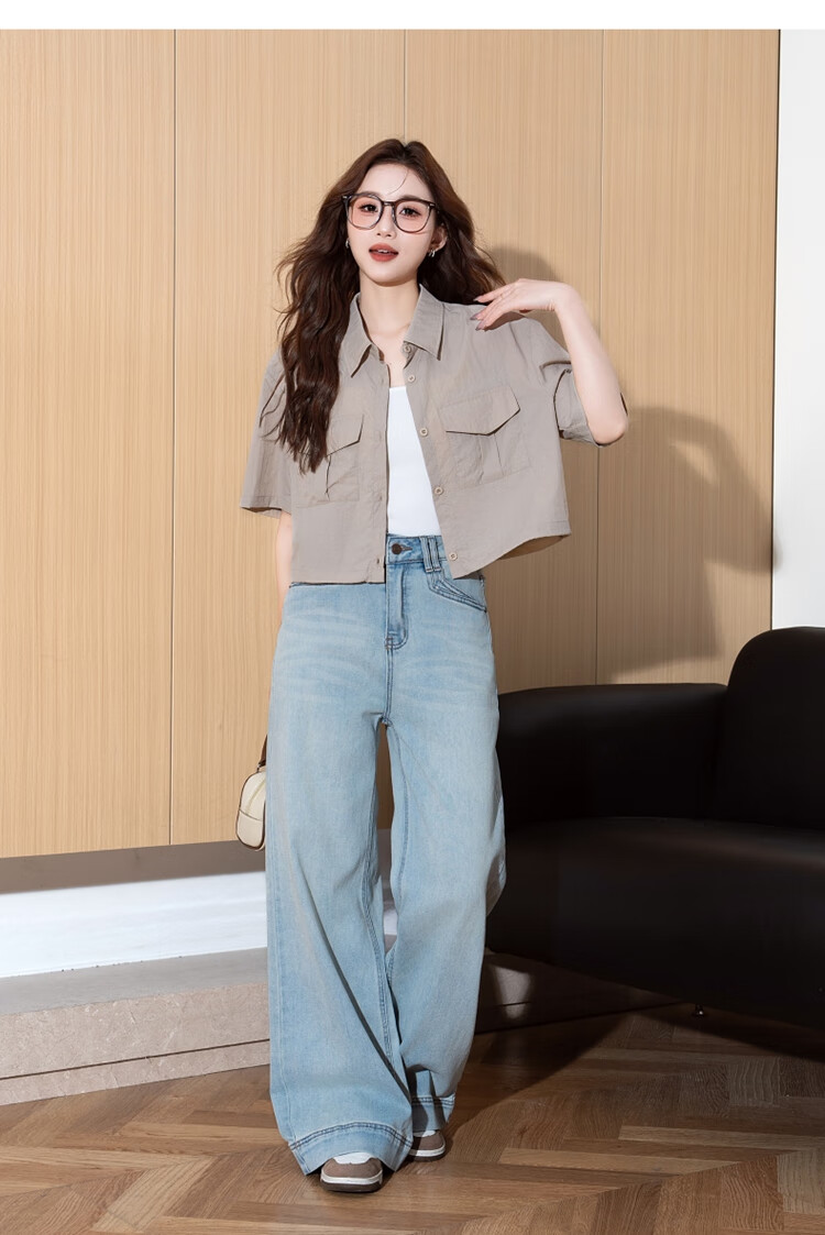 TonLion 2025 Spring Women's Casual Workwear-Style Short-Sleeve Shirt 13
