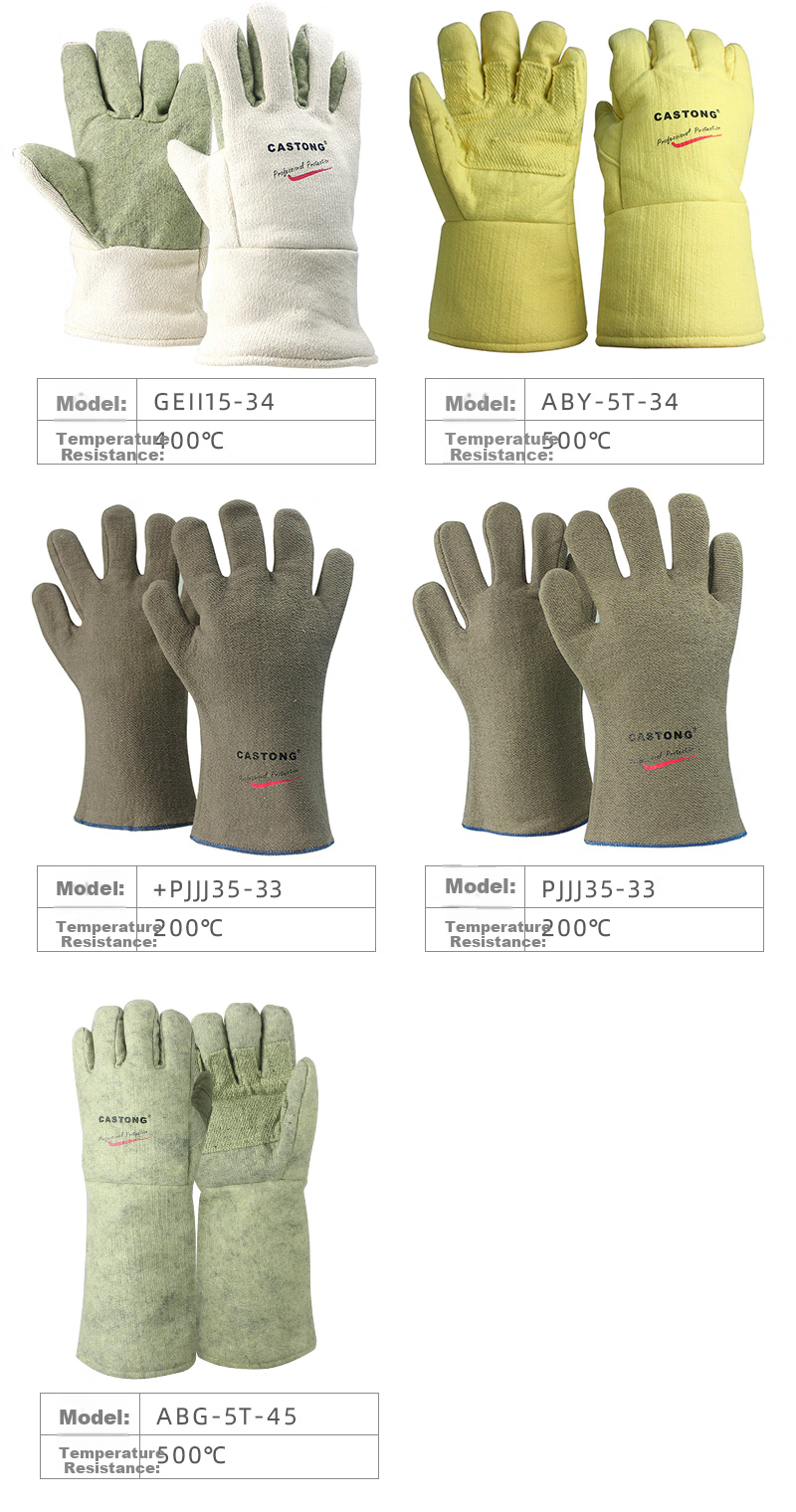 CASTONG GEII15-34 Heat-Resistant Gloves, 400°C Insulation, Anti-Scalding, Labor Protection, Thickened, for Home Use 9
