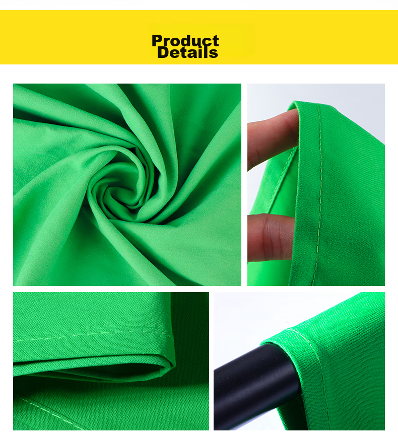 Hakutatz 2138 Live Streaming Video Green Screen Chroma Key Shooting Photo Background Cloth Photography Prop Portrait ID Photo Solid Color Internet Celebrity Background Wall 3*6 Meters Gray 14
