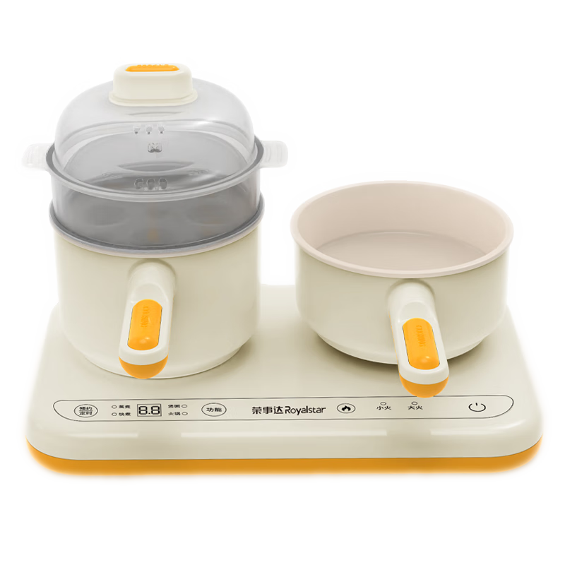 Royalstar Electric Cooking Pot And Steamer Set for Children's Real Cooking, Birthday Gift, Mini Kitchen Real Cooking for Ages 7-14, Children's Day Gift, Multifunctional Pot BG600A-24 Mengzhi Little Kitche