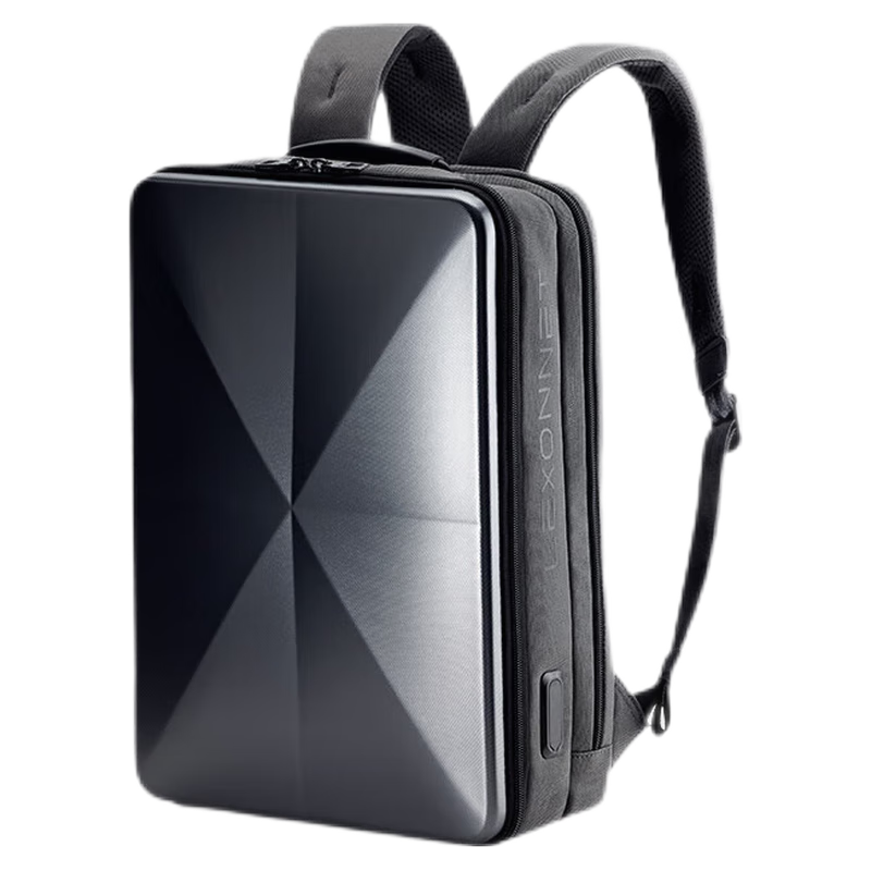 LEXON Gaming Backpack Hard Shell Dual Compartment Large Capacity 15.6-inch Laptop Business Travel School Bag