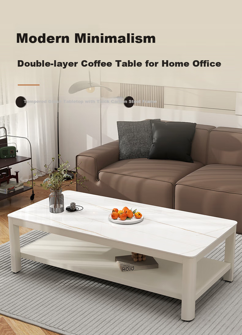 Fanshe Coffee Table, Living Room Tea Table, Office Coffee Table, Small Apartment Glass Sofa Table, Modern Minimalist Tea Table 1