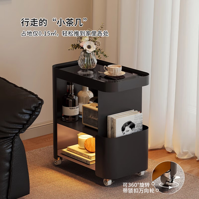 Chengyi Creative Sofa Side Table, Small Coffee Table for Living Room, Movable Side Cabinet, Corner Table, Storage Unit, Small Bedroom Nightstand