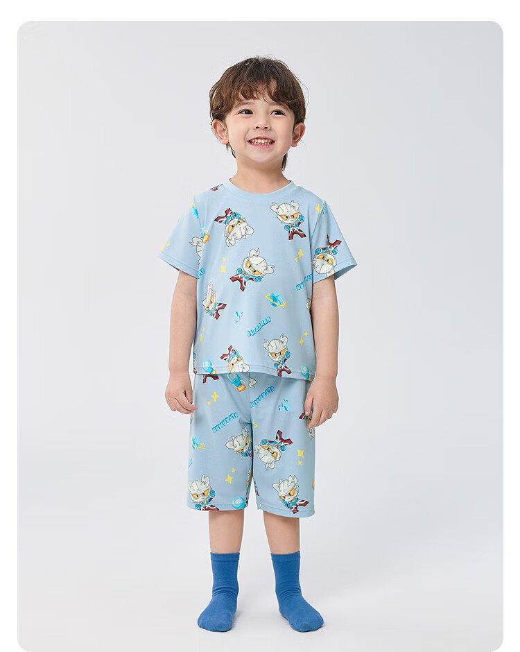 Balabala Boys' Summer Pajama Set Air-Conditioned Homewear [Ultraman IP Mall Edition] 206225171102 5