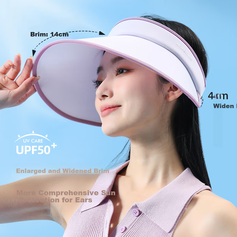 MOERCIAN Sun Protection Hat for Women, Wide Brim Outdoor Hat, Foldable Visor Sunhat for Summer UV Protectio