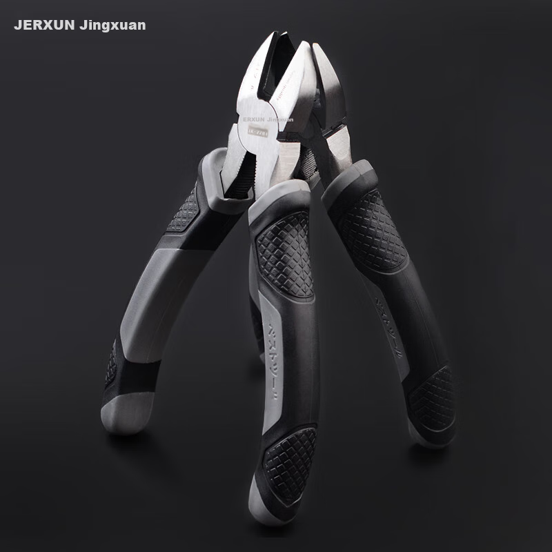 JERXUN Diagonal Cutting Pliers, 6-Inch Industrial-Grade Side Cutters, Wire Cutters, Diagonal Pliers, Electrician's Electronic Pliers, Tool