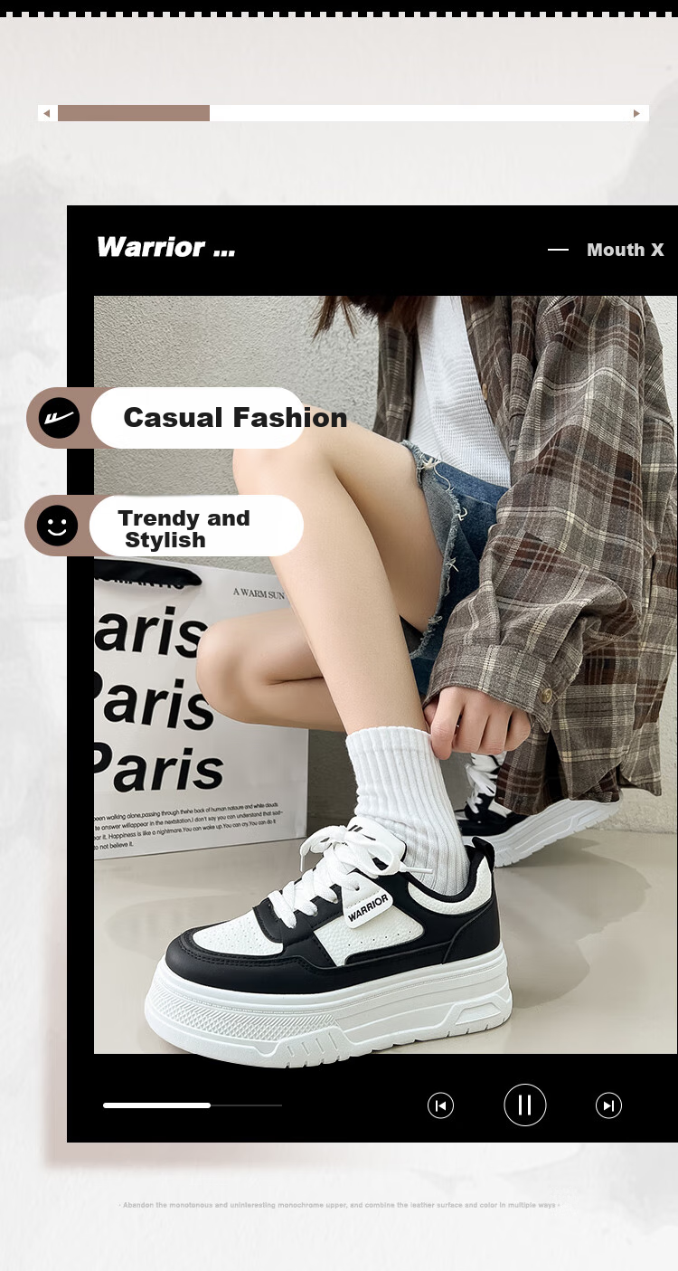Huili Official Women's Casual Shoes, Summer New Style Sneakers, Trendy Breathable Sports Shoes for Women, Beige, Size 39 (245mm) 3