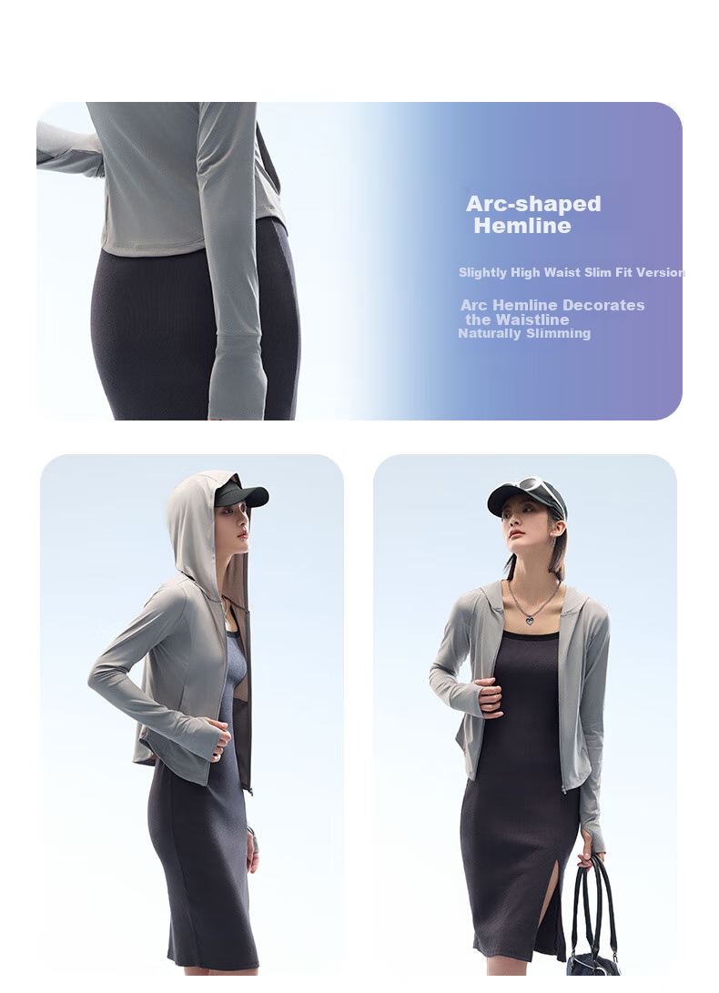 Anta Juejue Purple 5.0 Slim Waist Cool White UV Protection Women's New Anti-UV Sports Jacket 12