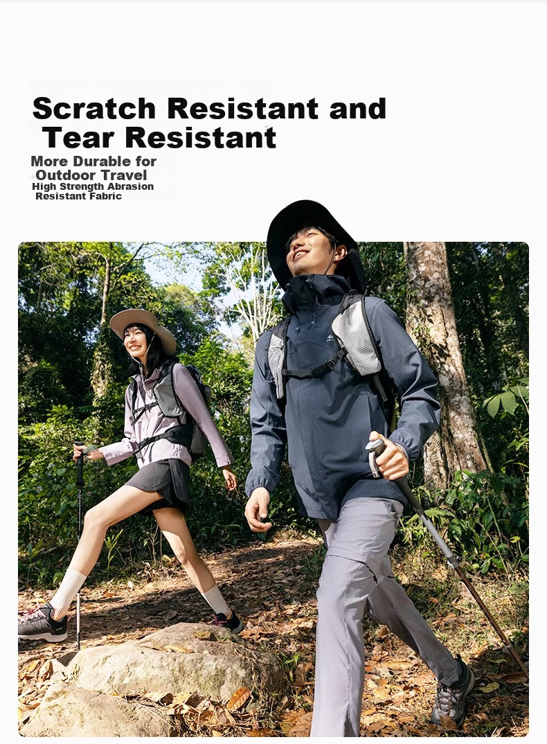 DECATHLON Women's Outdoor Jacket, Windproof And Waterproof, Lightweight for Spring And Summer, MH150 White-5114381 6