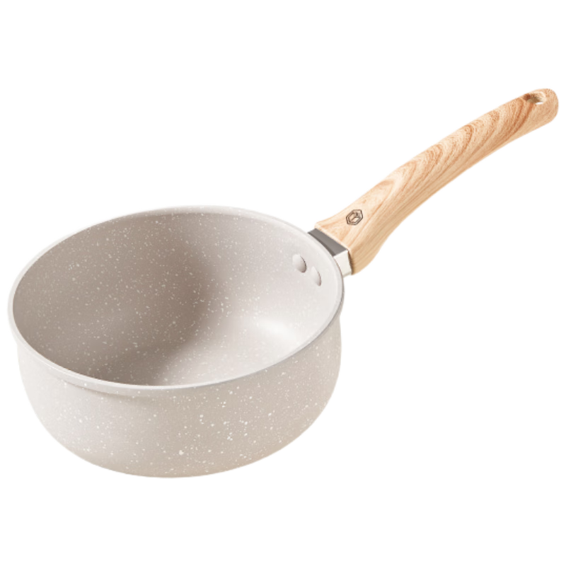 JD Original Milk Pot, Baby Food Pot, Infant Maifanshi Color Non-Stick Frying And Cooking Pot, Noodle Pot, Compatible with Gas And Induction Cookers, 18cm