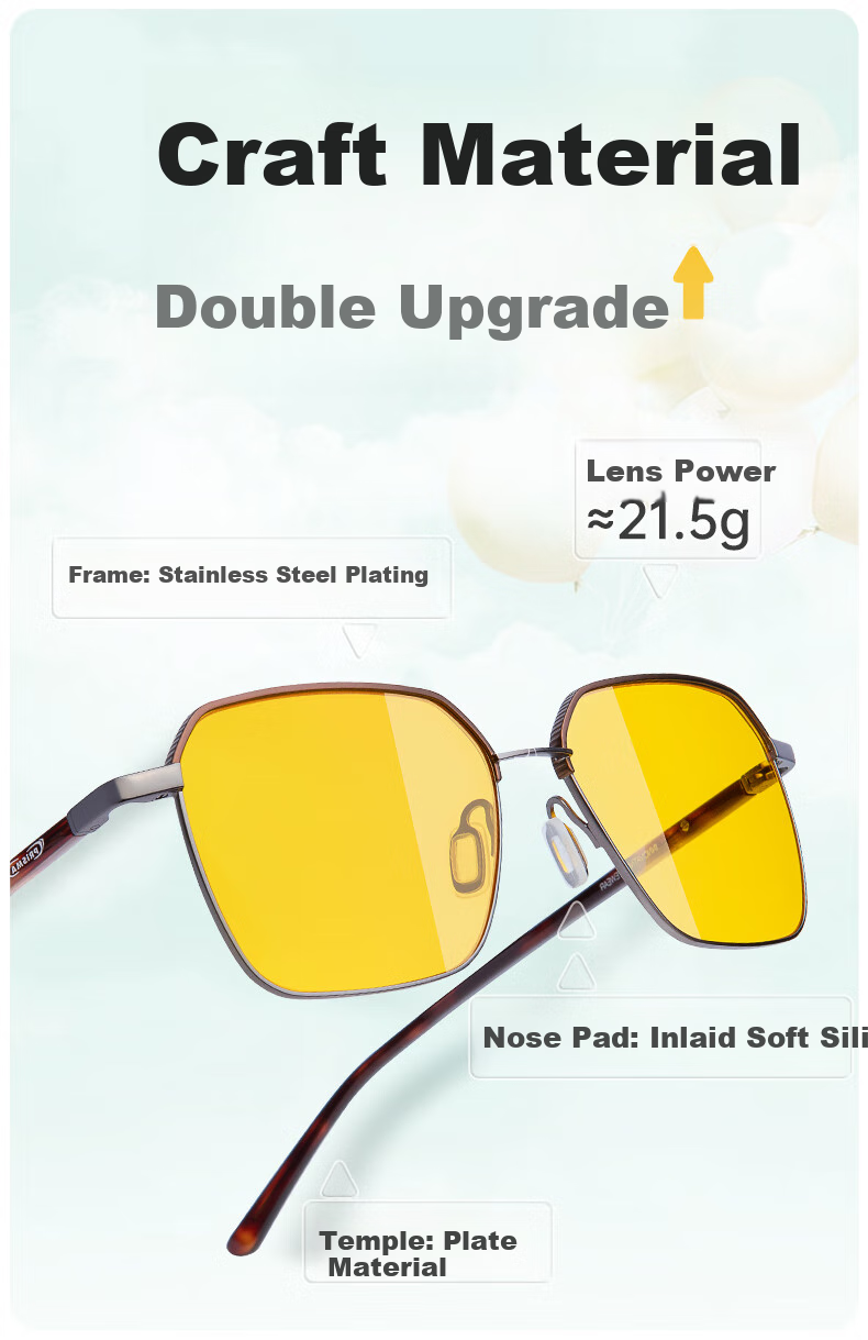 Prisma German Brand Blue Light Blocking Glasses Large Frame Lightweight Unisex Computer Phone Office Protective Non-Prescription Glasses ET709 3
