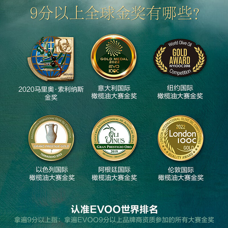 欧丽薇兰  Olivoila【保真橄榄油】食用油 橄榄油 特级初榨橄榄油 100ml
