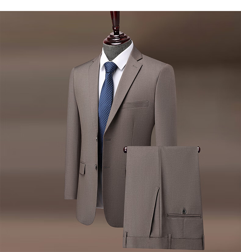 Hodo Men's Slim Fit Business Suit Set Groom Wedding Tuxedo Formal Attire 5