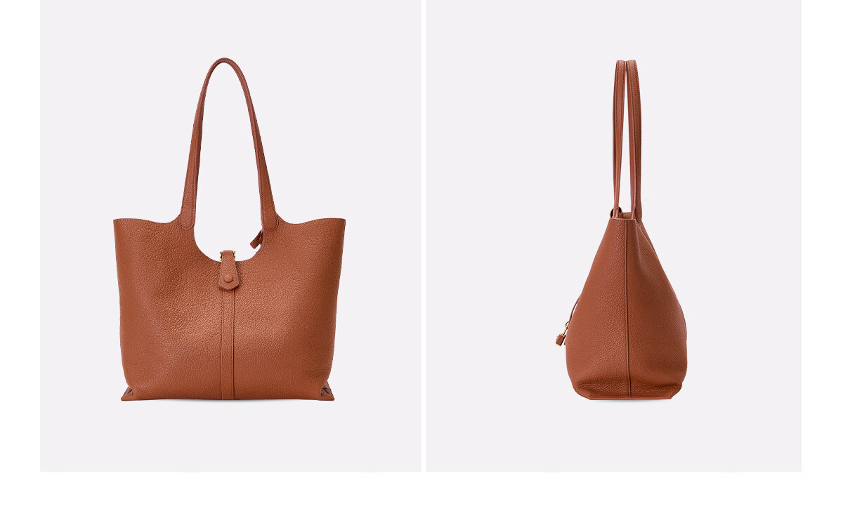 Hush Puppies Women's Handbag New Large Capacity Tote Bag, Cowhide Shoulder Bag, High-End Commuter Bag, Birthday Gift for Girlfriend 9
