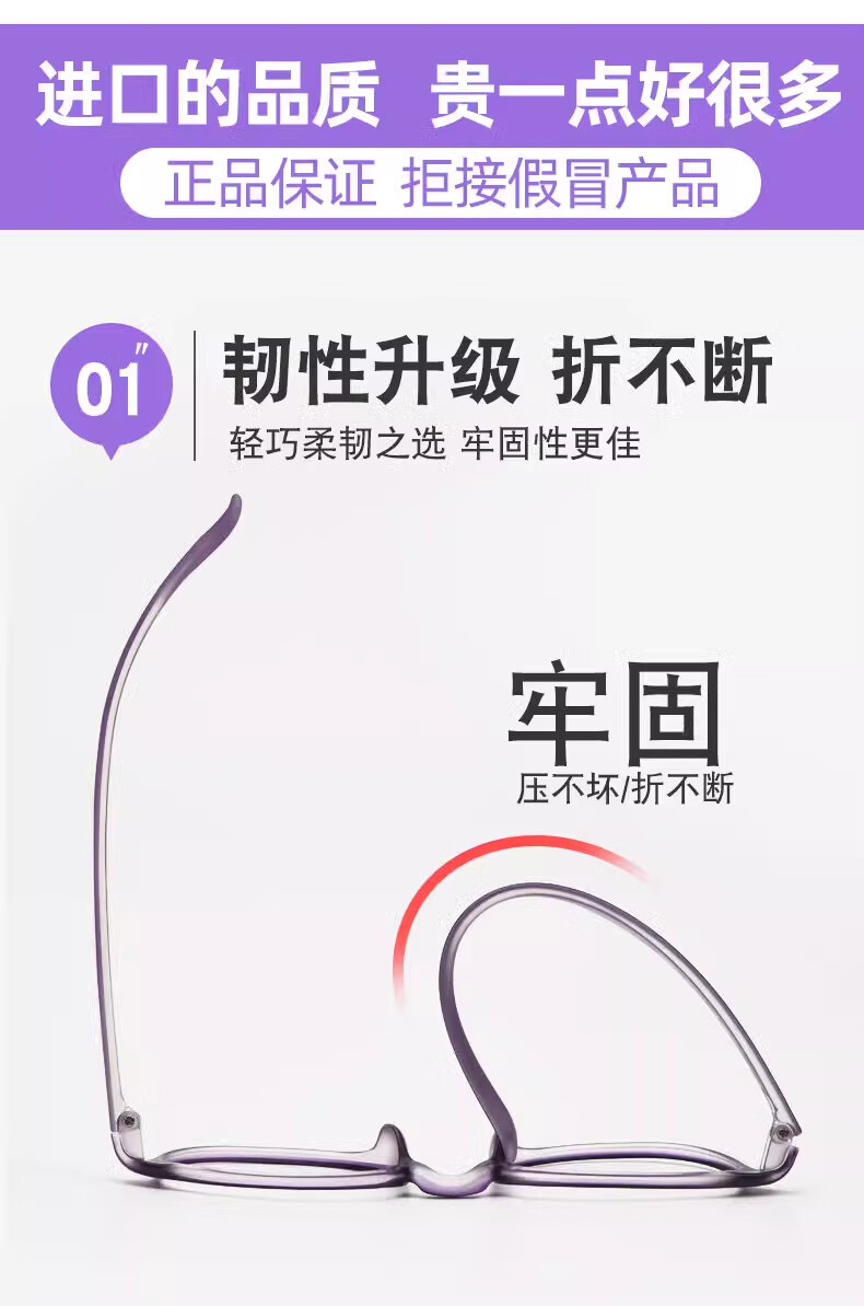 Chuangguo Imported Reading Glasses for Women, Anti-Blue Light Radiation, High Definition, Super Brand, Bifocal, Auto-Focus, Genuine Product with Prescription Lenses 1