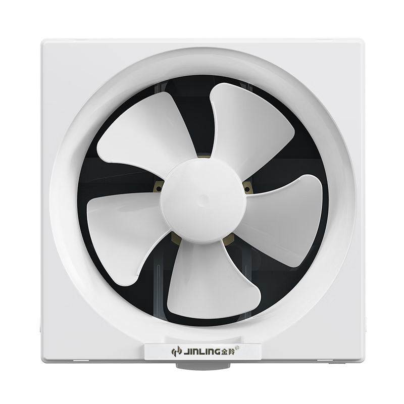 JINLING Window Wall Exhaust Fan Bathroom Kitchen Square Louver Powerful Ventilation 10-Inch Ventilator 25-C(J1)