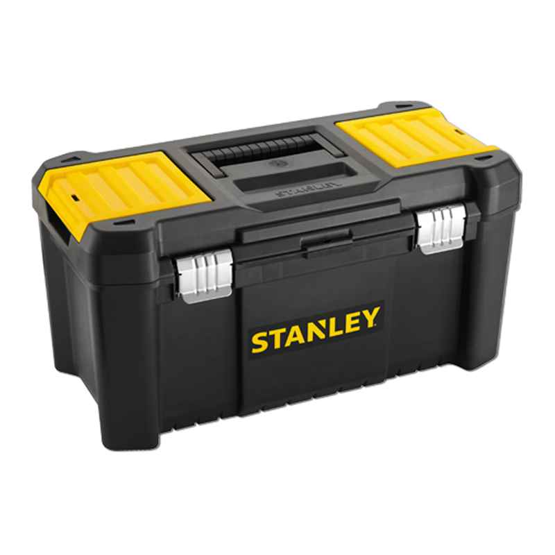 STANLEY 19-Inch Multi-Functional Tool Storage Box Car Repair Parts Plastic Toolbox Household Hardware Portable Organizer