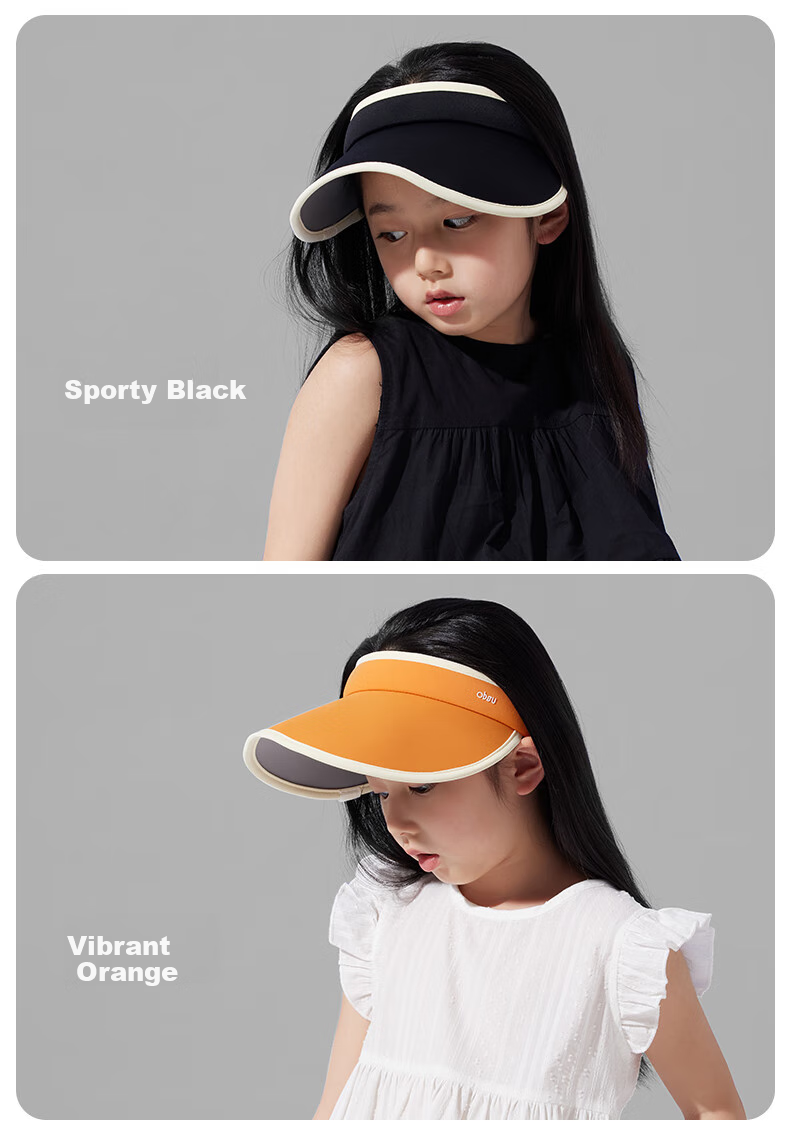 Obsu Japanese Obsu Anyu Children's Hat, Sun Protection, UV Protection, Foldable Sun Hat for Boys And Girls, Sports Black, Children's Hat 13