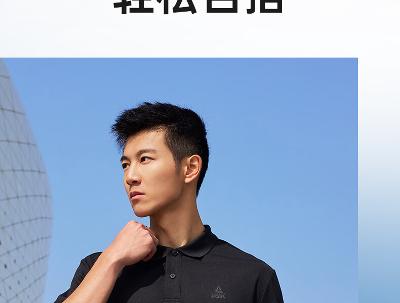 PEAK Polo Shirt for Men, Summer New Style, Sports Fitness Business Top, Breathable Casual T-Shirt, Loose Short Sleeve DF652241 8