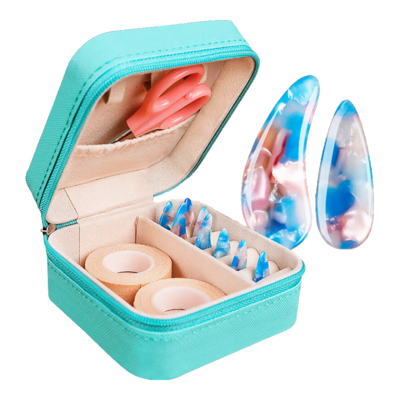 Daoyun Guzheng Fingernails, Professional Performance Grade, for Children And Adults, Beginner Fingernail Pieces, Tortoiseshell Color, Finger-Shaking Tool