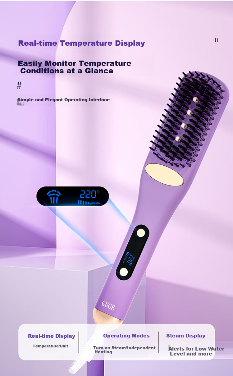 GUGE [Steam Straightening Comb] German Straightening Comb, Gentle on Hair, Dual-Use for Straight And Curly Hair, Bangs And High Crown, Hair Volumizing Tool, Hair Comb, Birthday Gift for Wome 14