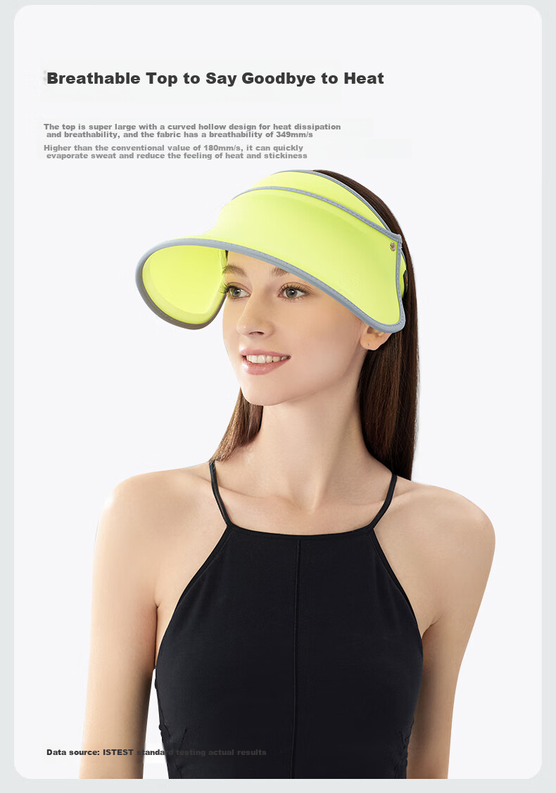 HOII Zhang Junbing Classic Sun Protection Hat, Retractable Sun Hat, Wide Brim, Skin-Friendly, Summer UV Protection, Red Style 5