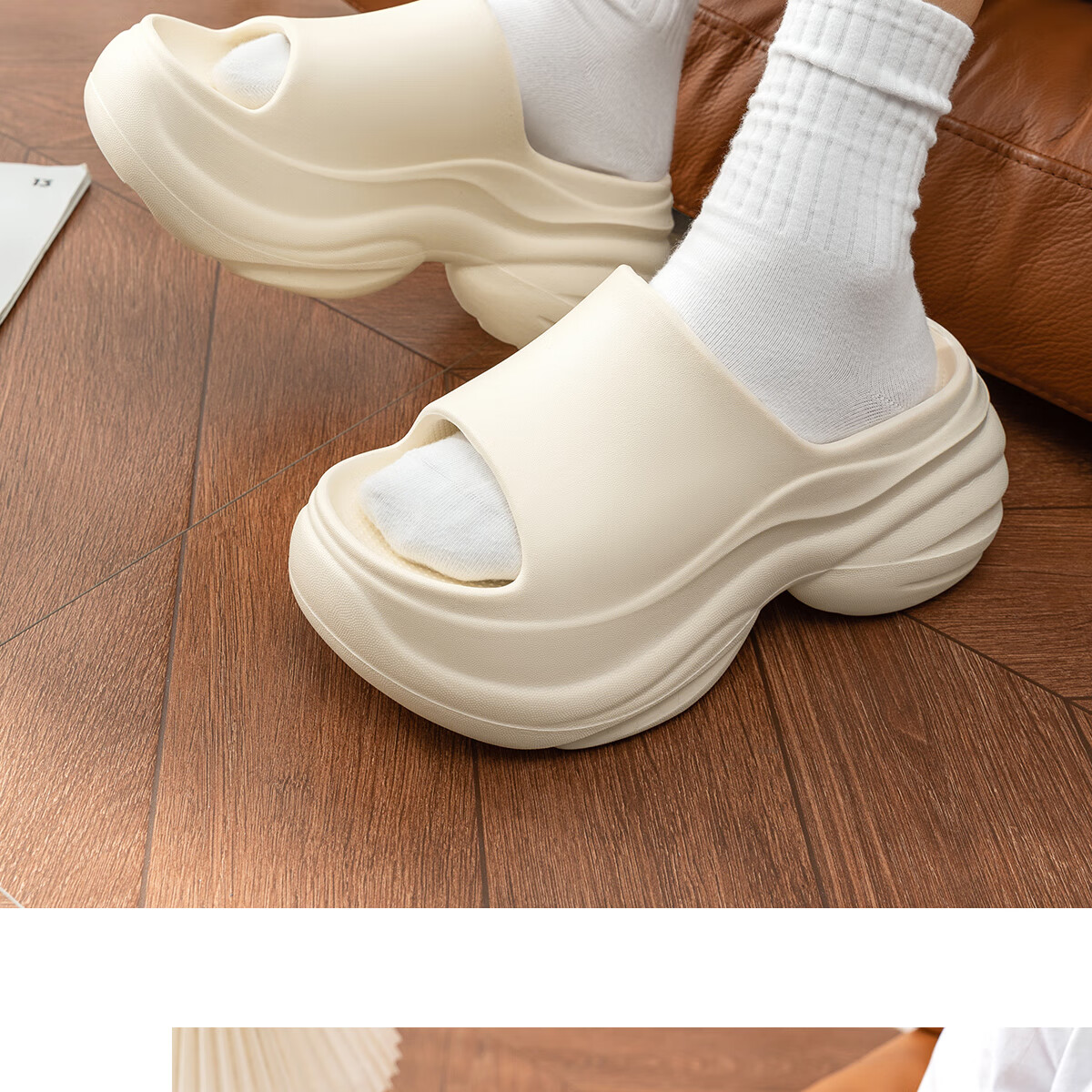 TZLDN Thick-Soled Heightening Heel Slippers for Women, Outdoor Wear, 2026 Summer New Style, High Aesthetic EVA Squishy Feeling Women's Sandals 12