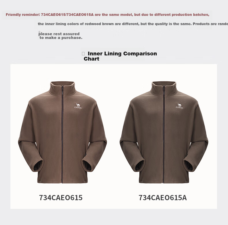 CAMEL [Yudawzhe] Outdoor Three-In Jacket, Unisex Style, Windproof And Waterproof Mountaineering Coat 1