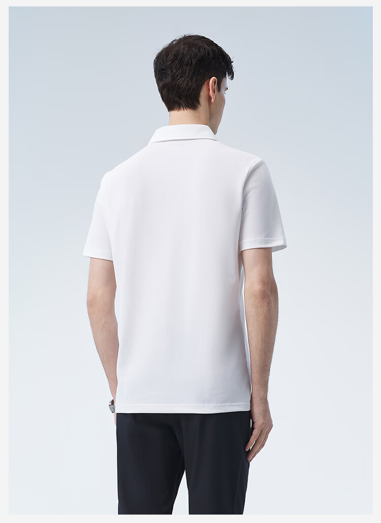 MuzhibaixiaoT Comfortable Short-Sleeve Polo Shirt for Men, Spring/summer Breathable Business Casual Collared White Xiaomao, Ink Black, 3XL 9
