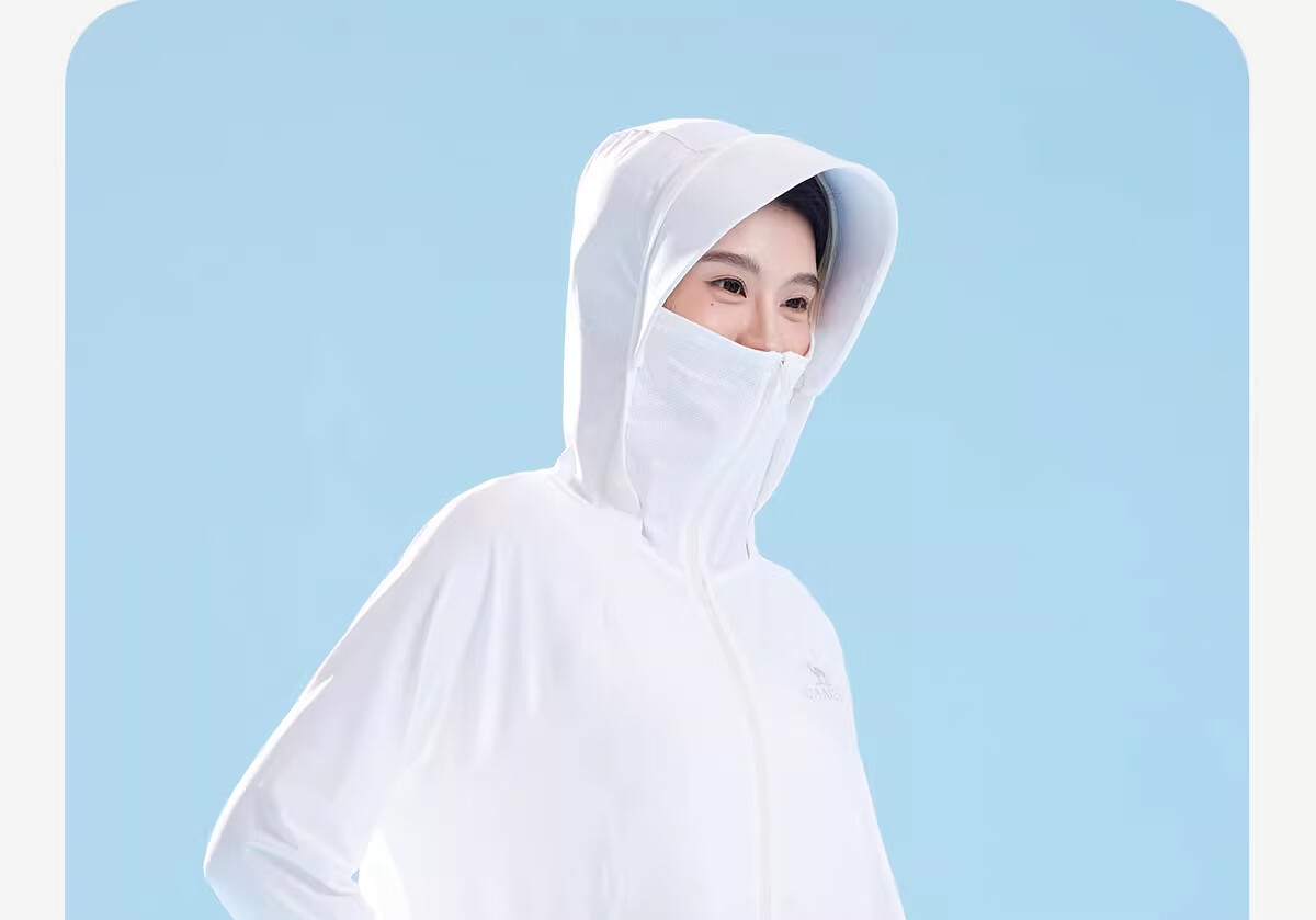 CAMEL Women's Original Yarn Sun Protection Clothing, Loose-Fitting Hooded Heat-Resistant Quick-Dry Breathable Cool-Touch Sun Protection Garment A25BAVV107 2XL 13