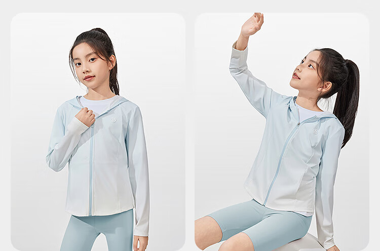BOSIDENG Summer National Standard Original Yarn Sun Protection Clothing for Girls, UPF100+ UV-Resistant Trendy Outdoor Travel Jacket 19