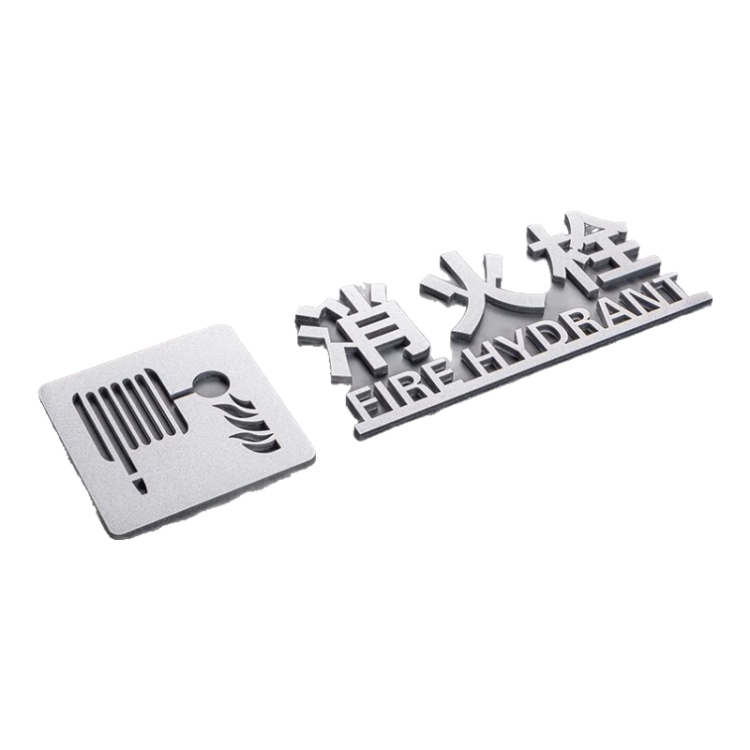 AimoHui 3D Acrylic Fire Hydrant Sign Silver Fire Safety Indicator for Hotels and Inns