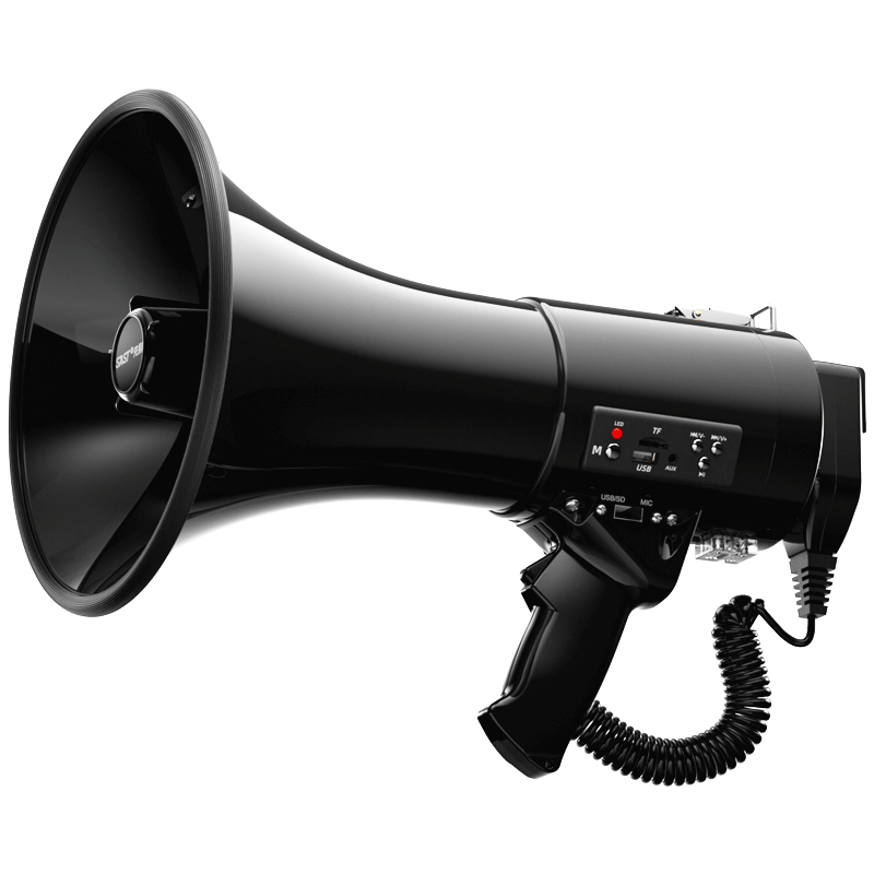Aiguozhe Handheld Megaphone Amplifier with Recording Function for Promotions And Street Vending, Compact Loud Public Address System A68 Premium Edition (Black)