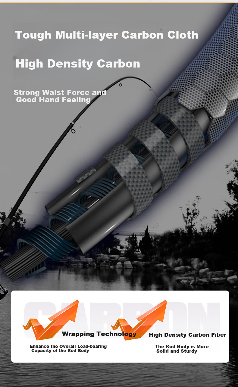 Taigek Fishing Rod Set with Fire Wolf 3.0-Meter Carbon Fiber Casting Rod And Sea Rod, Complete Fishing Tackle Kit 9