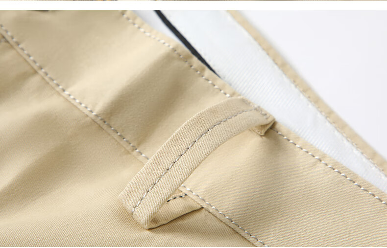 MUSHILANG [100% Pure Cotton] Men's Dress Pants, Autumn And Winter Thick Style, Wrinkle-Resistant, No-Iron, Large Size, Solid Color, Middle-Aged Business Casual Pants for Me 20