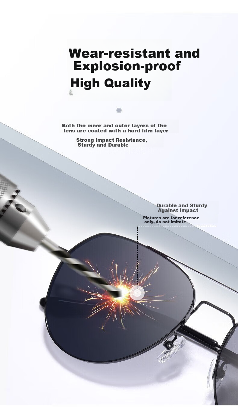 Chuangguo 2026 New Polarized Sunglasses for Men, UV Protection, Anti-Glare, Driving Glasses for Nearsightedness, High-Definition Sunglasses 16