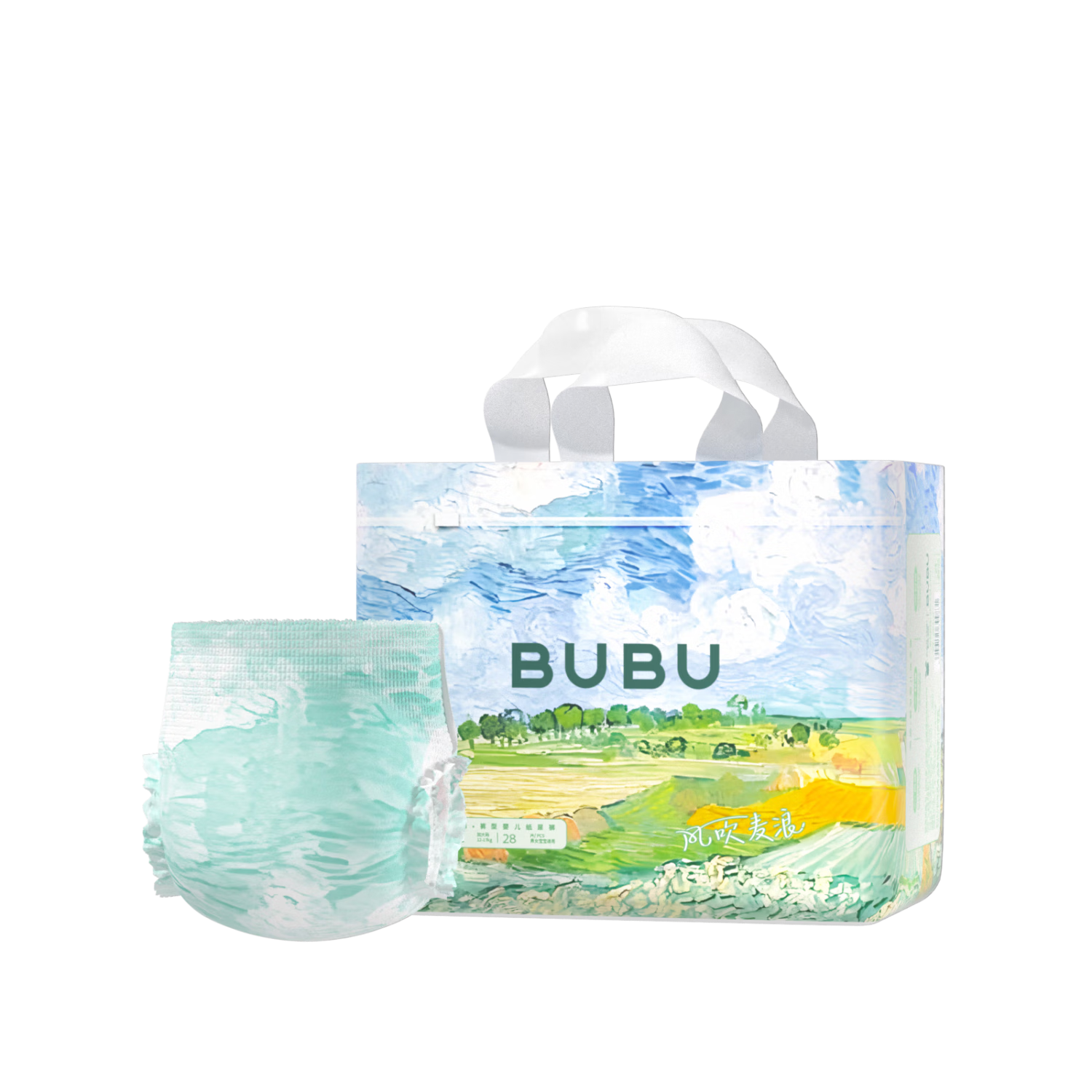 BUBU Wind-Blowing Wheat Field Pull-Up Pants XL Size 28 Pieces (11.5-14kg), Ultra-Thin Breathable Wind-Feel Pants