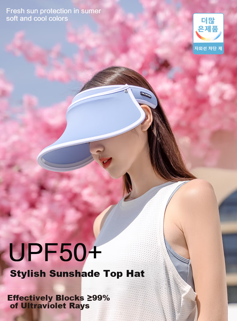VVC Sun Hat, UV Protection Cap for Women, Wide Brim Hat for Outdoor Activities, Visor Cap, Grayish Blue 1