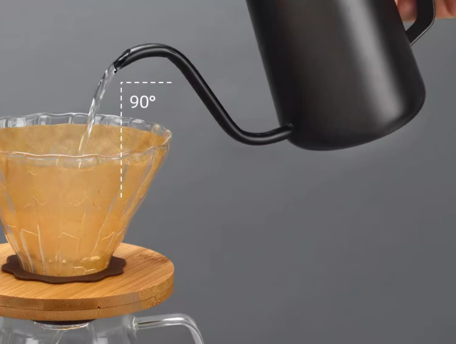 TEOTM Pour-Over Coffee Set Coffee Pot Filter Cup Sharing Pot Cold Brew Coffee Maker High Borosilicate Glass Filter Cup Set 5