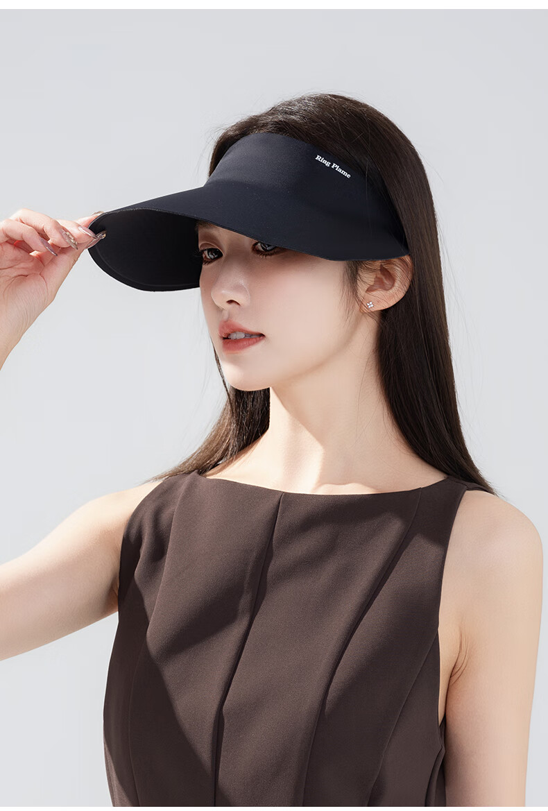 Yalu Women's Sun Protection Hat Open Top Foldable Sun Hat Egg Roll Wide Brim Hat for Cycling and Electric Bike Summer 4