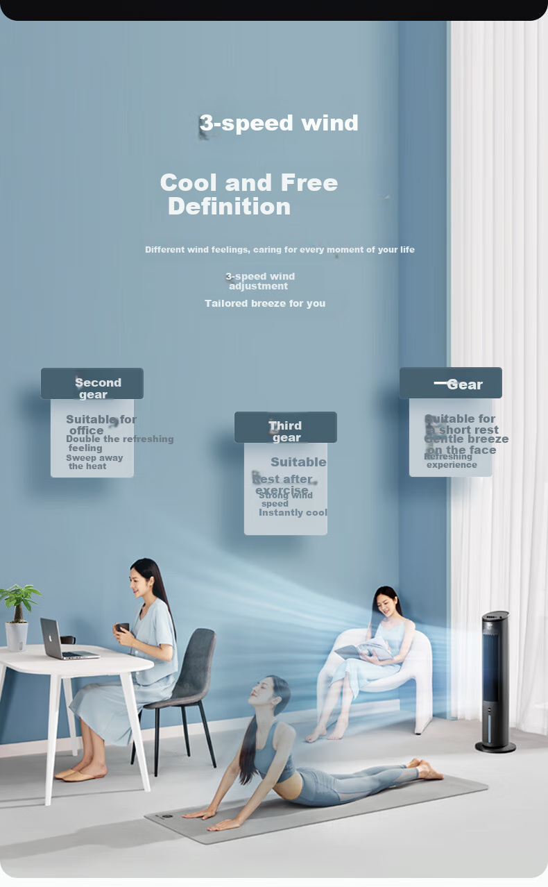 Midea [Cool And Refreshing Fragrance] Humidifying Cooling Home Air Cooler, Purifying Cold Wind Fan, Water-Cooled Bladeless Tower Fan, Floor-Standing Cool Air Machine, Quiet Cooling Fan, Cooling Mini Air Conditioner AAF10MB 11