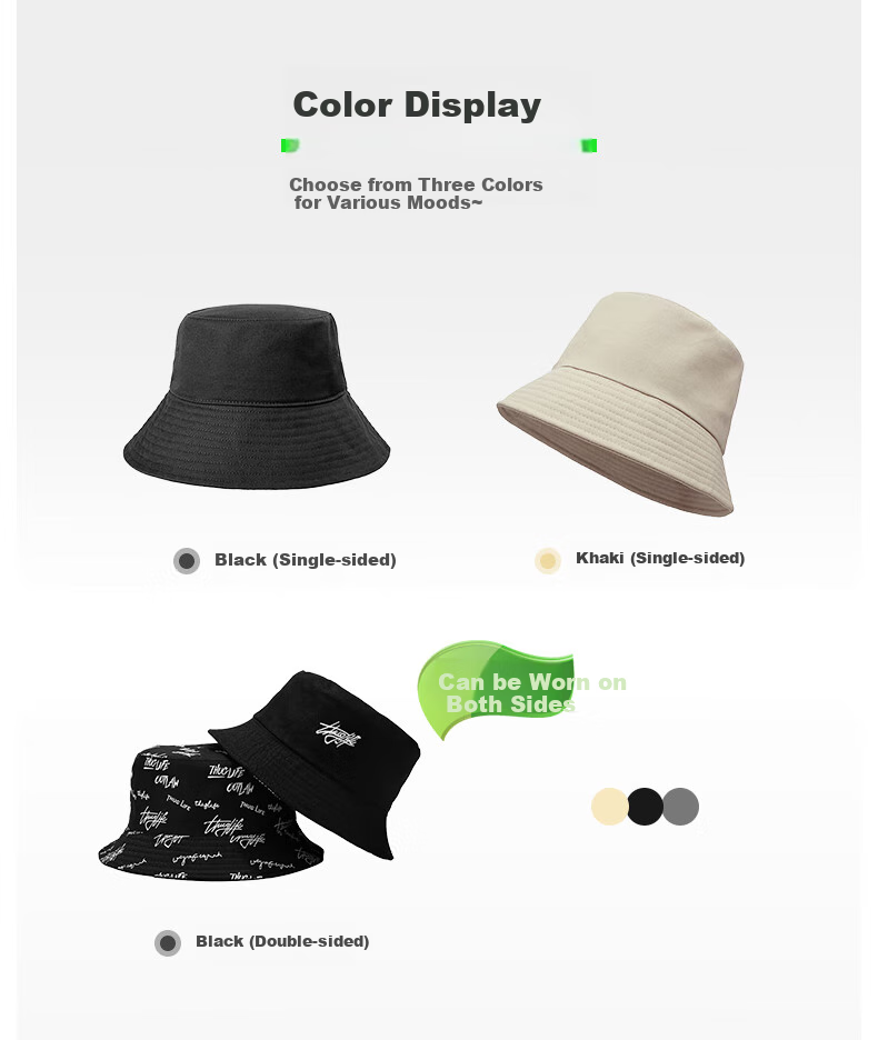 GLO-STORY Sun Hat for Men And Women, Wide Brim UV Protection Fisherman Hat, Sun Visor Cap for Ladies 7